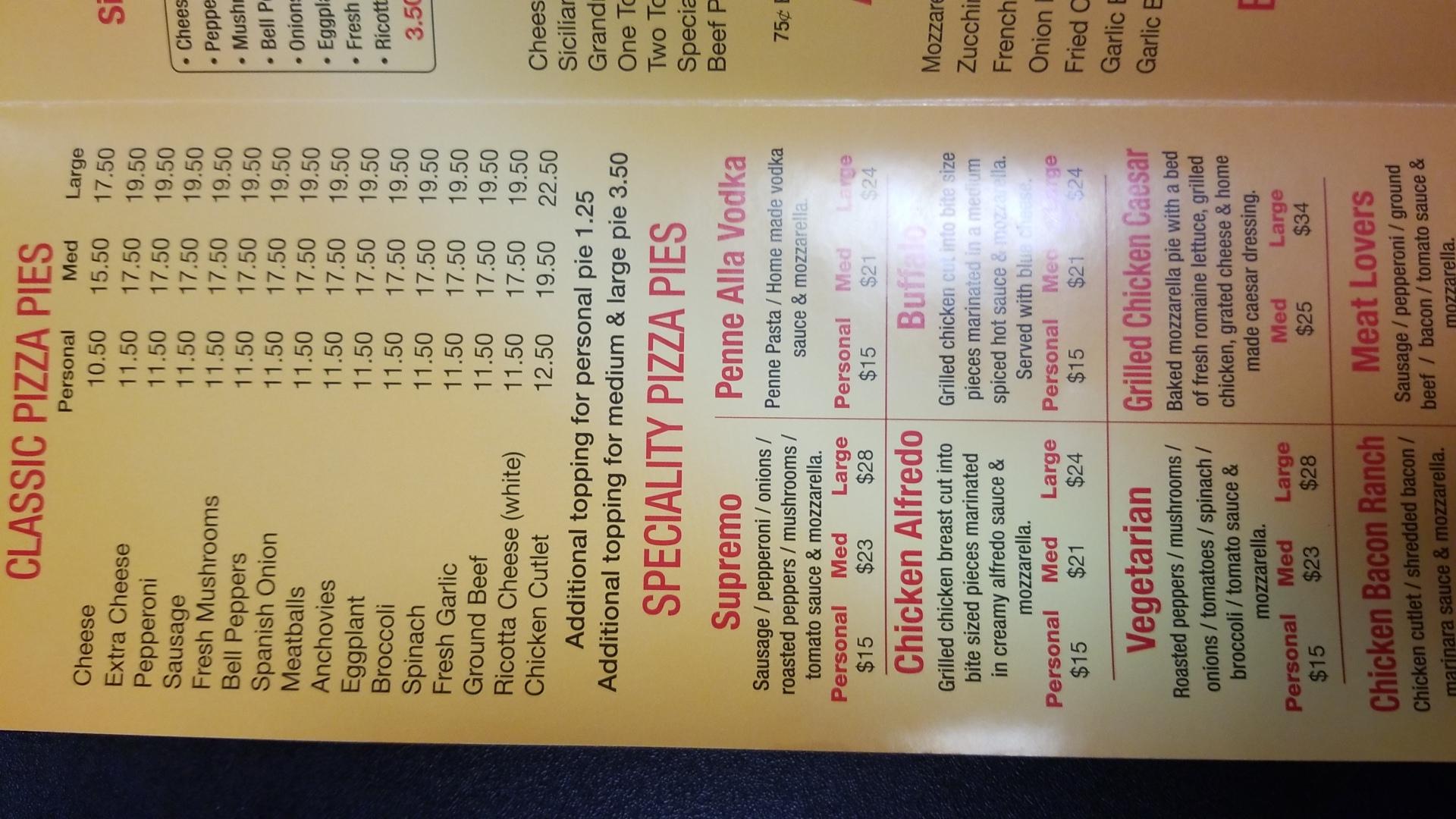 La Rondine Pizza Menu image 4